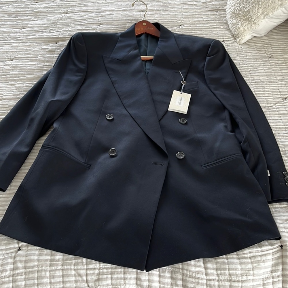 Giorgio Armani Black Double-Breasted Suit